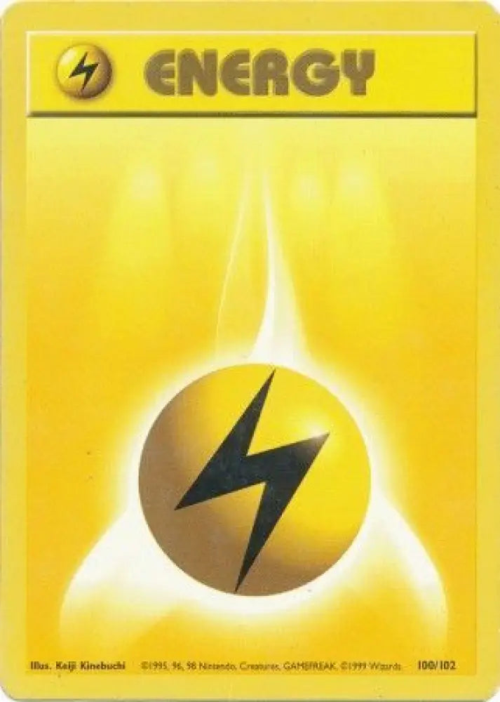 Lightning Energy (100/102) [Base Set Unlimited] - Pokemon Single