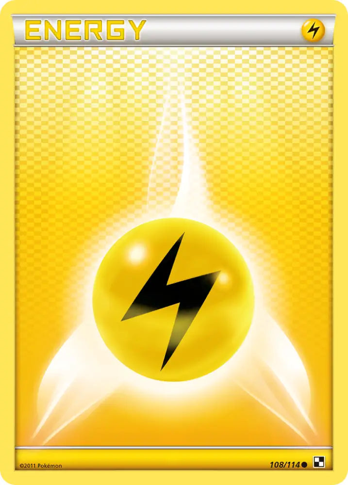 Lightning Energy (108/114) [Black & White: Base Set] - Pokemon Single