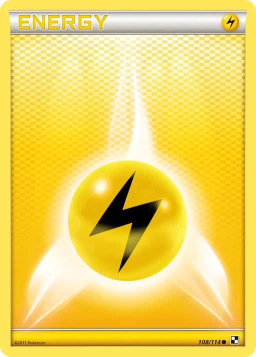 Lightning Energy (108/114) [Black & White: Base Set] - Pokemon Single