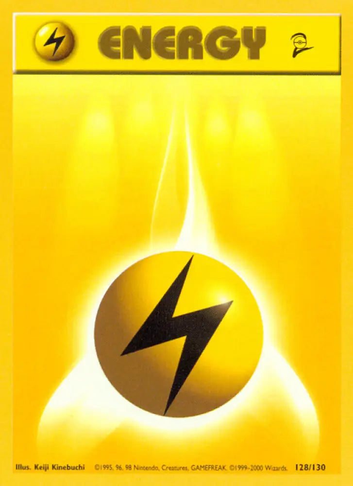 Lightning Energy (128/130) [Base Set 2] - Pokemon Single