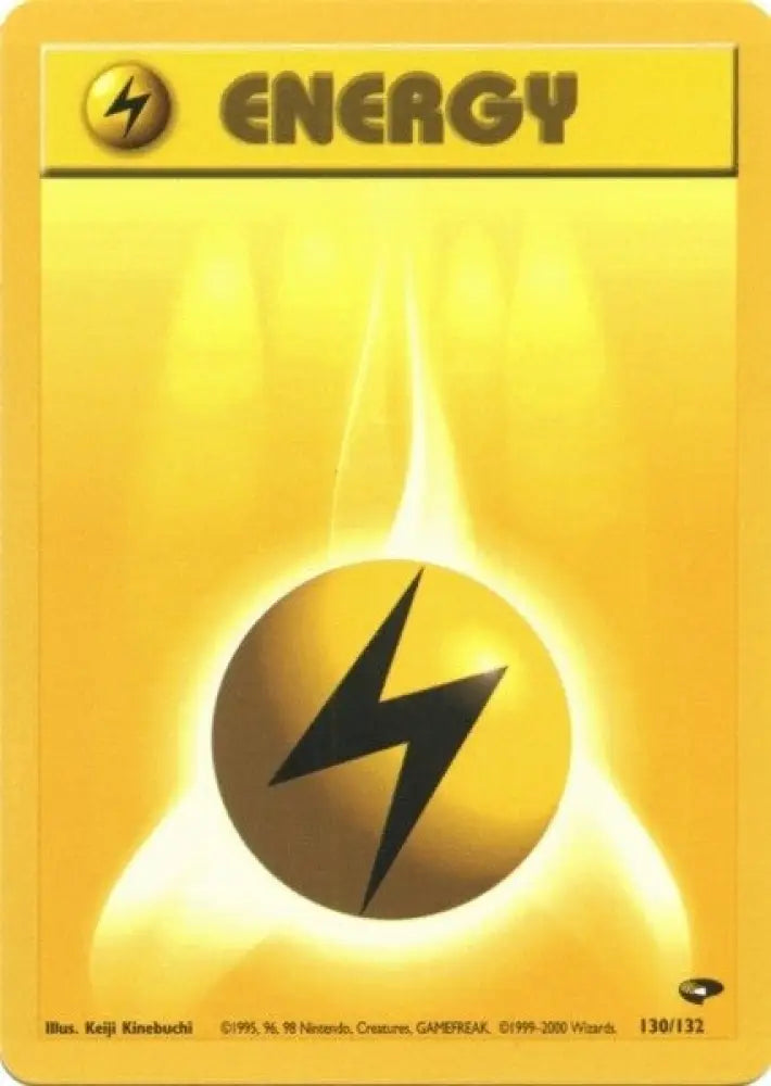Lightning Energy (130/132) [Gym Challenge Unlimited] - Pokemon Single