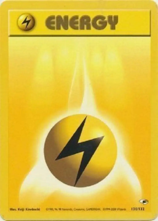 Lightning Energy (130/132) [Gym Heroes Unlimited] - Pokemon Single