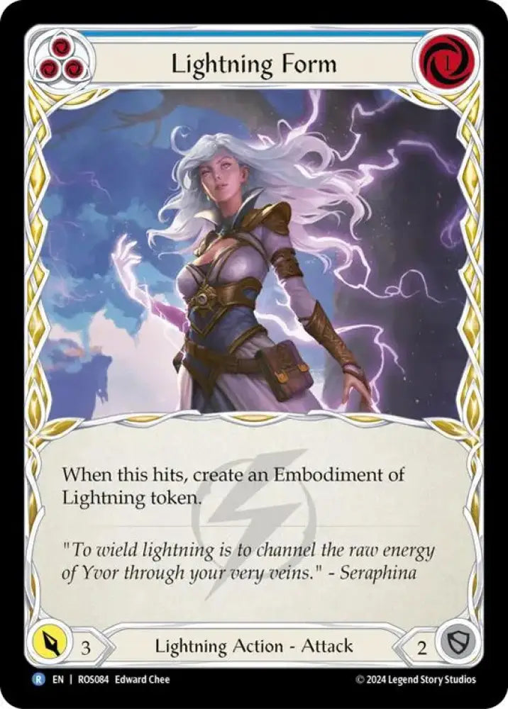 Lightning Form (Blue) [Rosetta] Rainbow Foil - Flesh And Blood Single