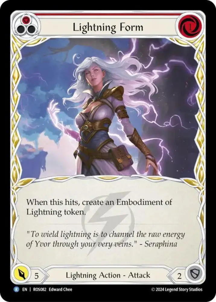 Lightning Form (Red) [Rosetta] Rainbow Foil - Flesh And Blood Single