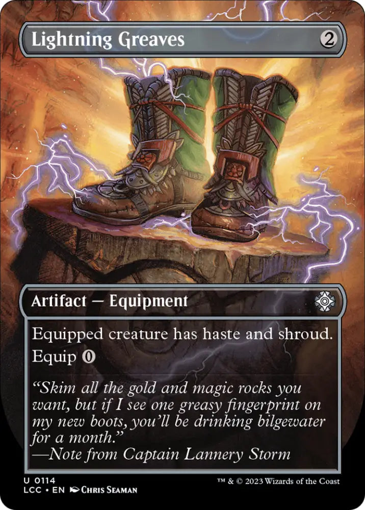 Lightning Greaves (Borderless) [The Lost Caverns of Ixalan Commander] - MTG Single
