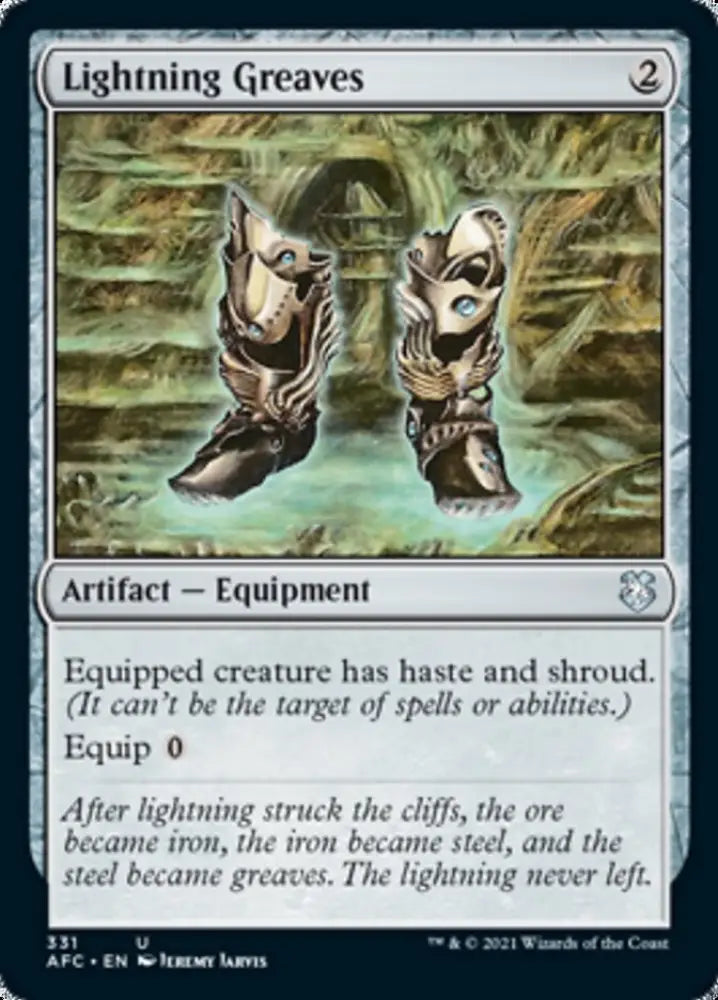 Lightning Greaves [Dungeons & Dragons: Adventures in the Forgotten Realms Commander] - MTG Single