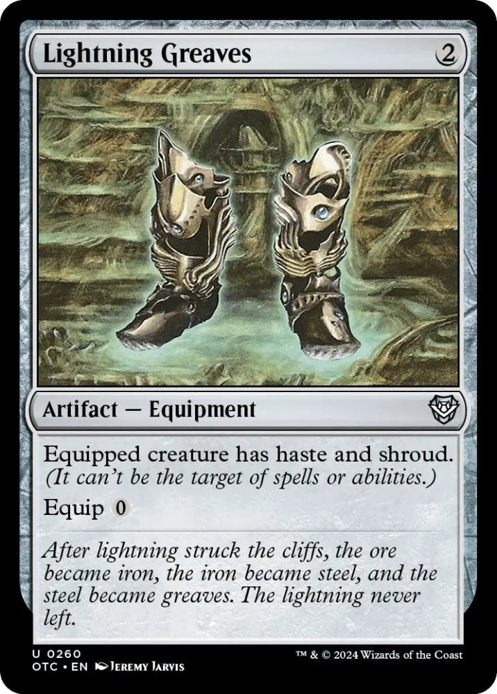 Lightning Greaves [Outlaws of Thunder Junction Commander] - MTG Single