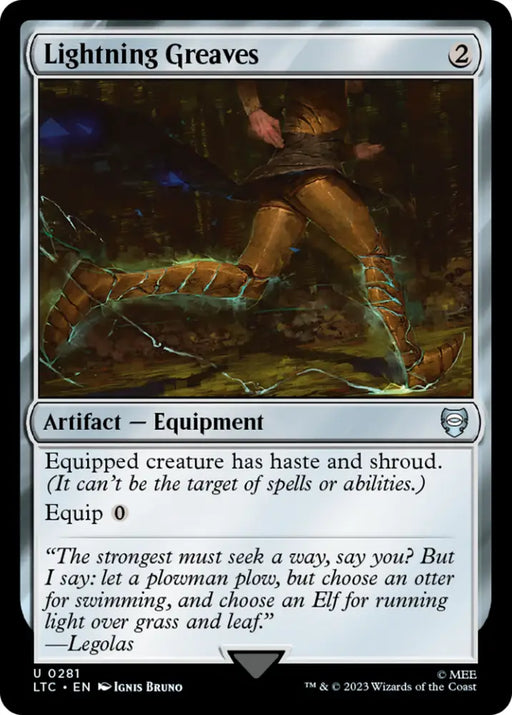 Lightning Greaves [The Lord of the Rings: Tales of Middle-Earth Commander] - MTG Single