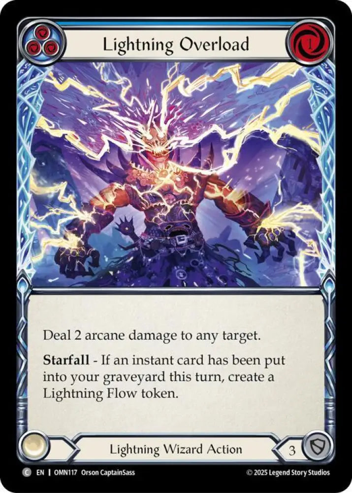 Lightning Overload (Blue) (OMN117) [Omens of the Third Age]