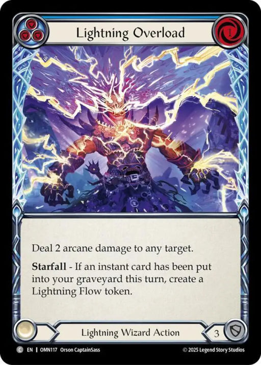 Lightning Overload (Blue) (OMN117) [Omens of the Third Age]