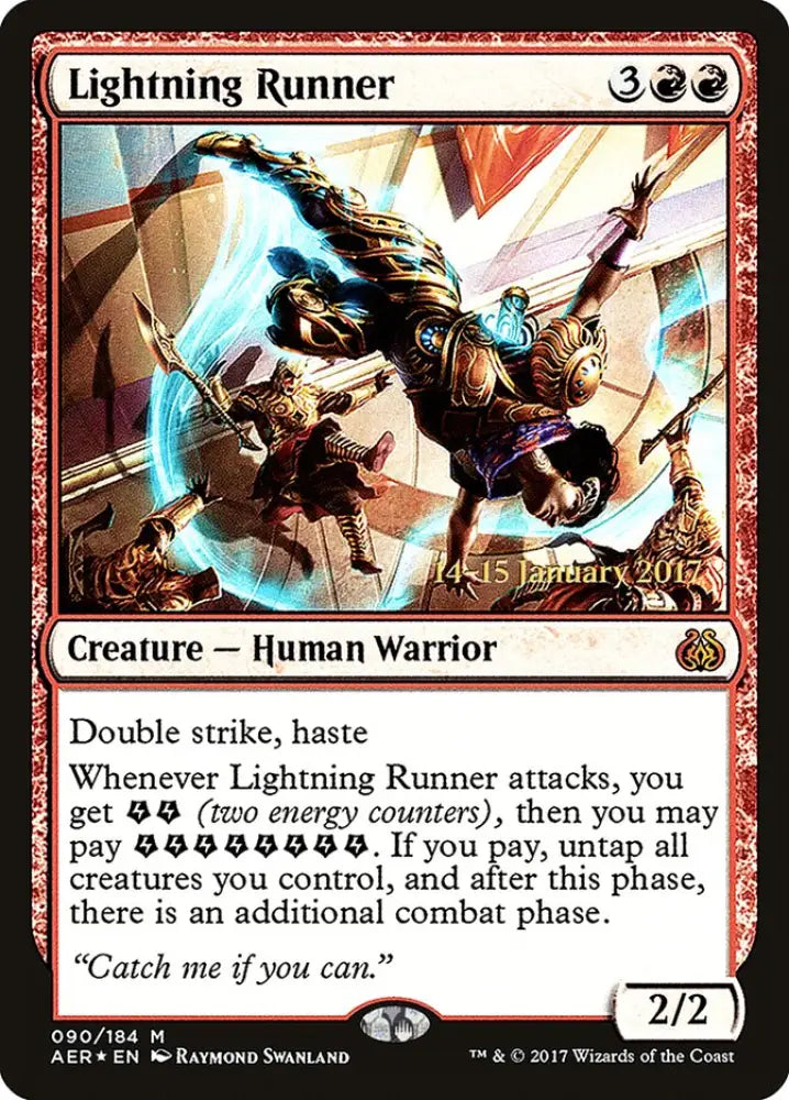 Lightning Runner [Aether Revolt Prerelease Promos] - MTG Single