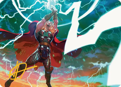 Lightning Strike Art Card (Gold-Stamped Signature) (11) [Marvel Super Heroes Art Series]