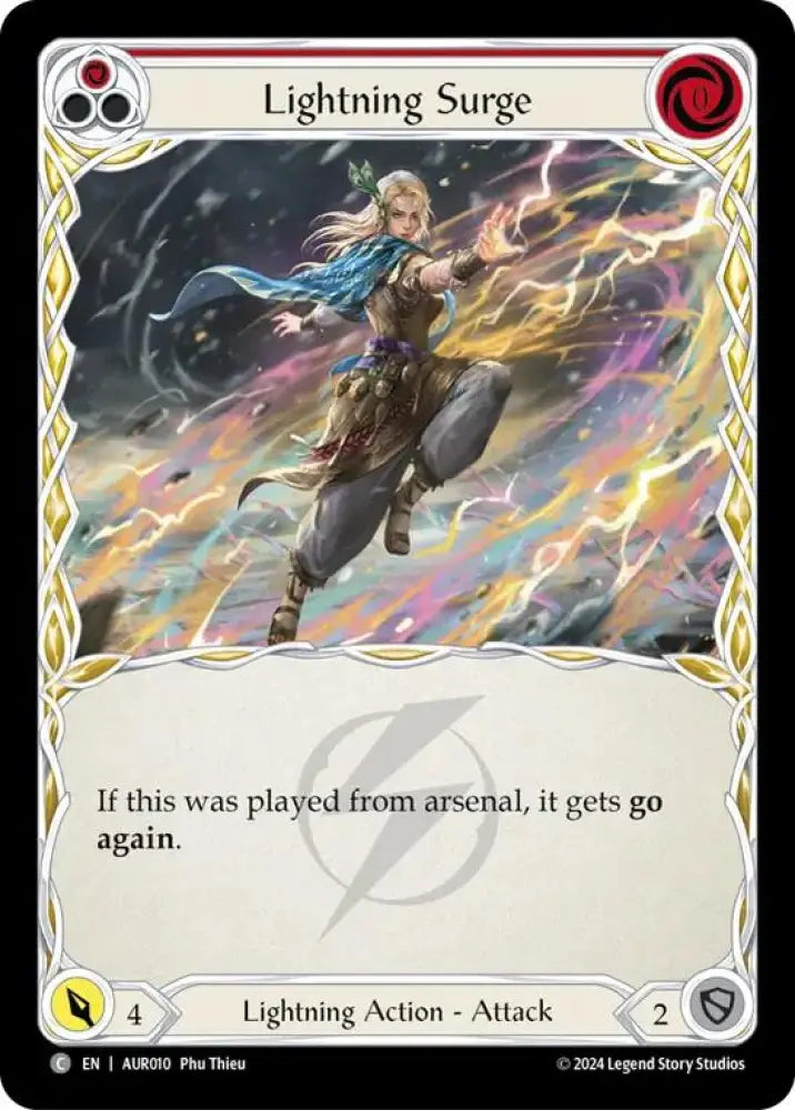 Lightning Surge (Red) [1st Strike] - Flesh And Blood Single
