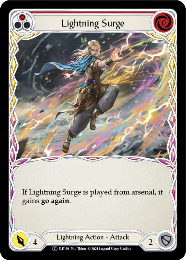 Lightning Surge (Red) [Tales of Aria Unlimited] Unlimited Rainbow Foil - Flesh And Blood Single