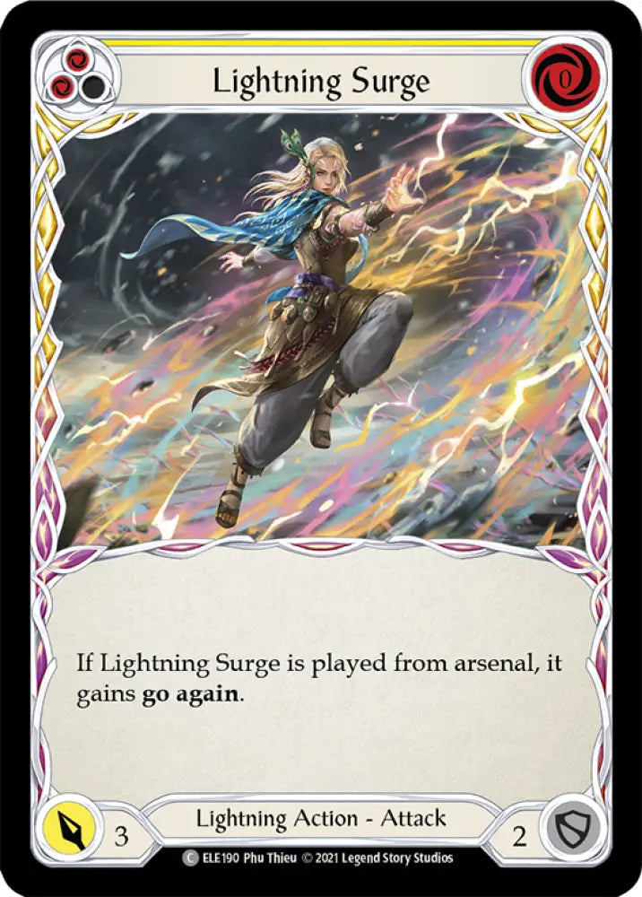 Lightning Surge (Yellow) [Tales of Aria 1st Edition] 1st Edition Rainbow Foil - Flesh And Blood Single