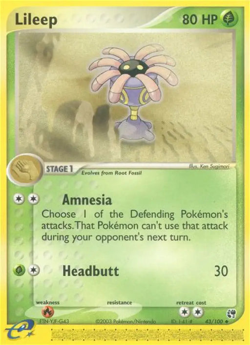 Lileep (43/100) [EX: Sandstorm] - Pokemon Single