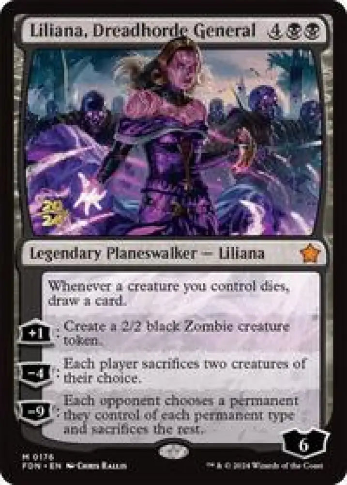 Liliana, Dreadhorde General (FDN) (176) [Prerelease Cards]