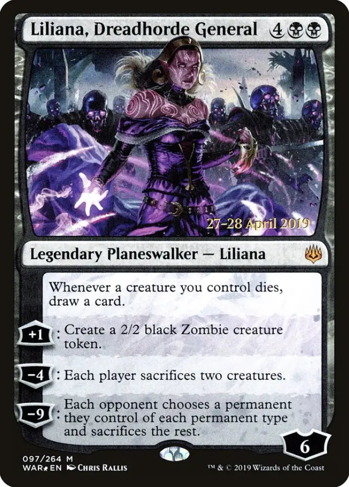 Liliana Dreadhorde General [War of the Spark Prerelease Promos] - MTG Single