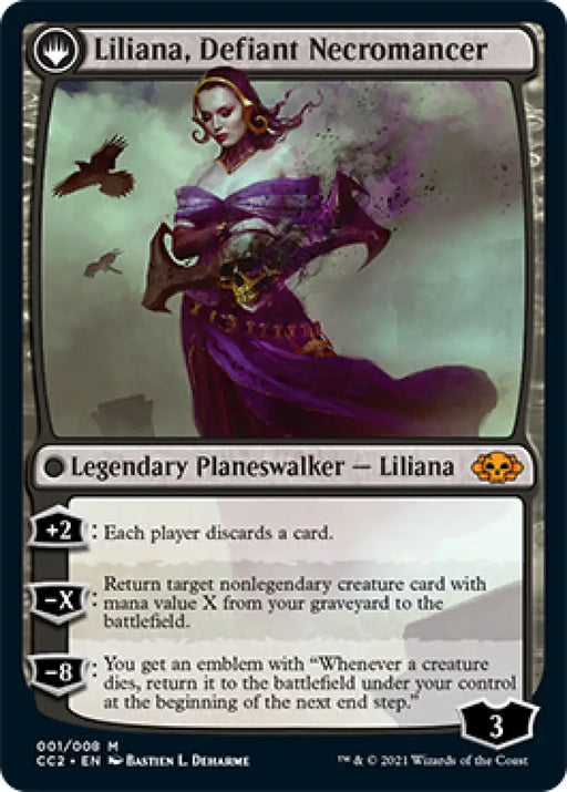 Liliana Heretical Healer // Liliana Defiant Necromancer [Commander Collection: Black] - MTG Single