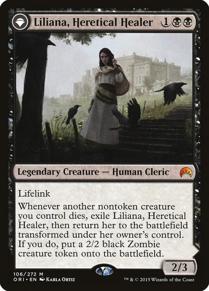 Liliana Heretical Healer // Liliana Defiant Necromancer [Magic Origins] - MTG Single