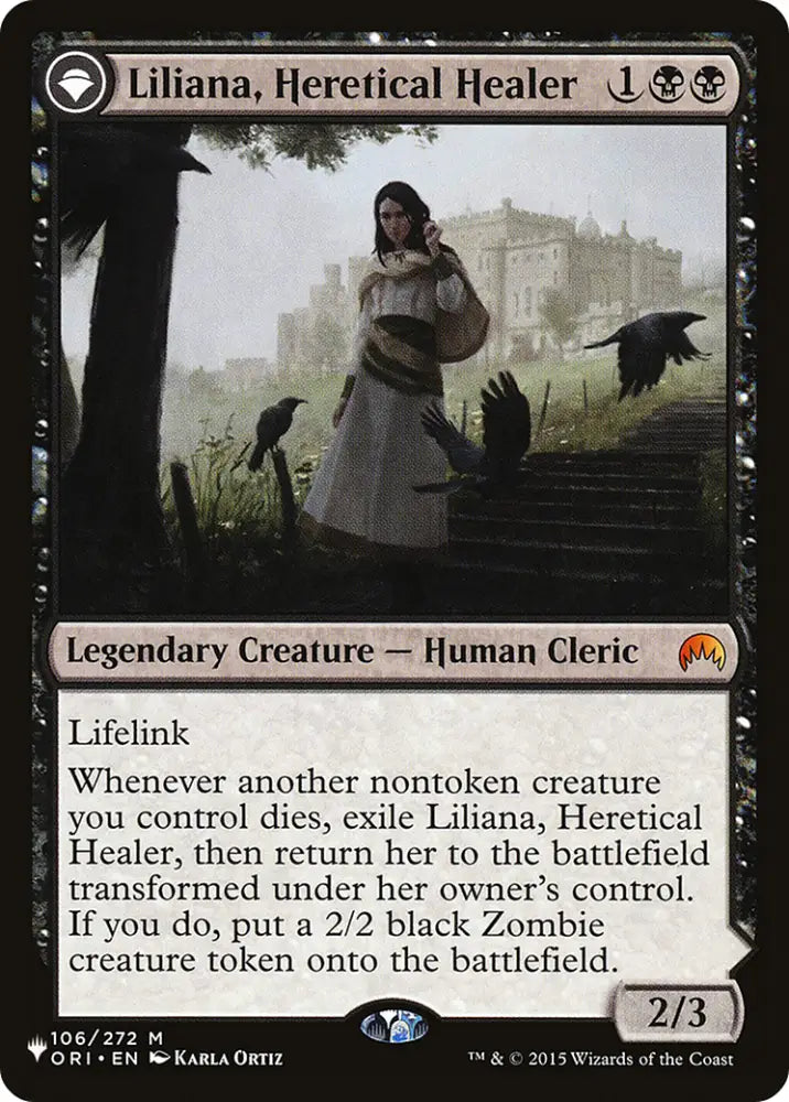 Liliana Heretical Healer // Liliana Defiant Necromancer [Secret Lair: From Cute to Brute] - MTG Single