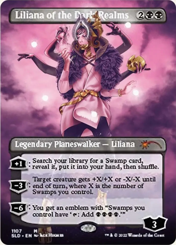 Liliana of the Dark Realms (Borderless) [Secret Lair Drop Series] - MTG Single