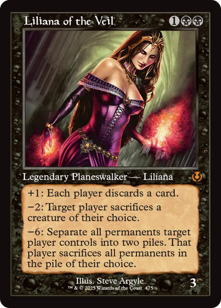 Liliana of the Veil (Retro Frame) [Innistrad Remastered] - MTG Single