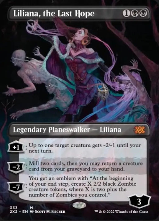 Liliana the Last Hope (Borderless) [Double Masters 2022] - MTG Single