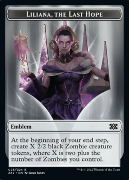 Liliana the Last Hope Emblem [Double Masters 2022 Tokens] - MTG Single