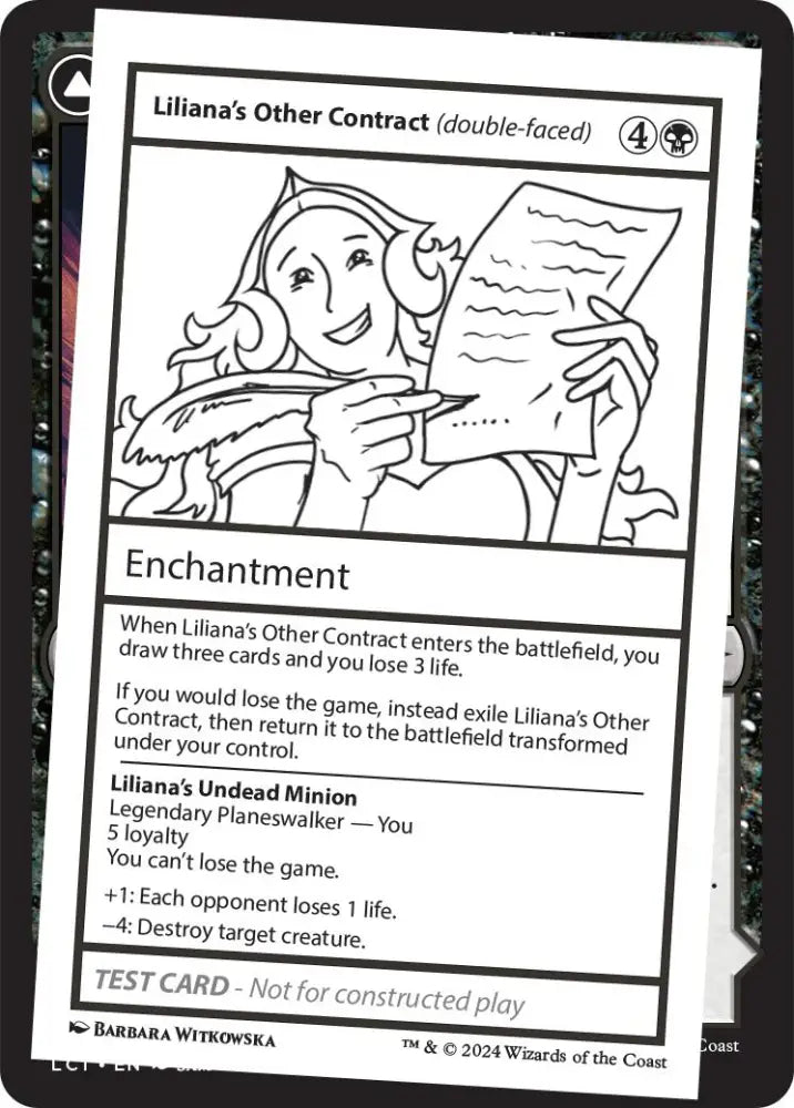 Liliana’s Other Contract (double-faced) [Mystery Booster 2 Playtest Cards] - MTG Single