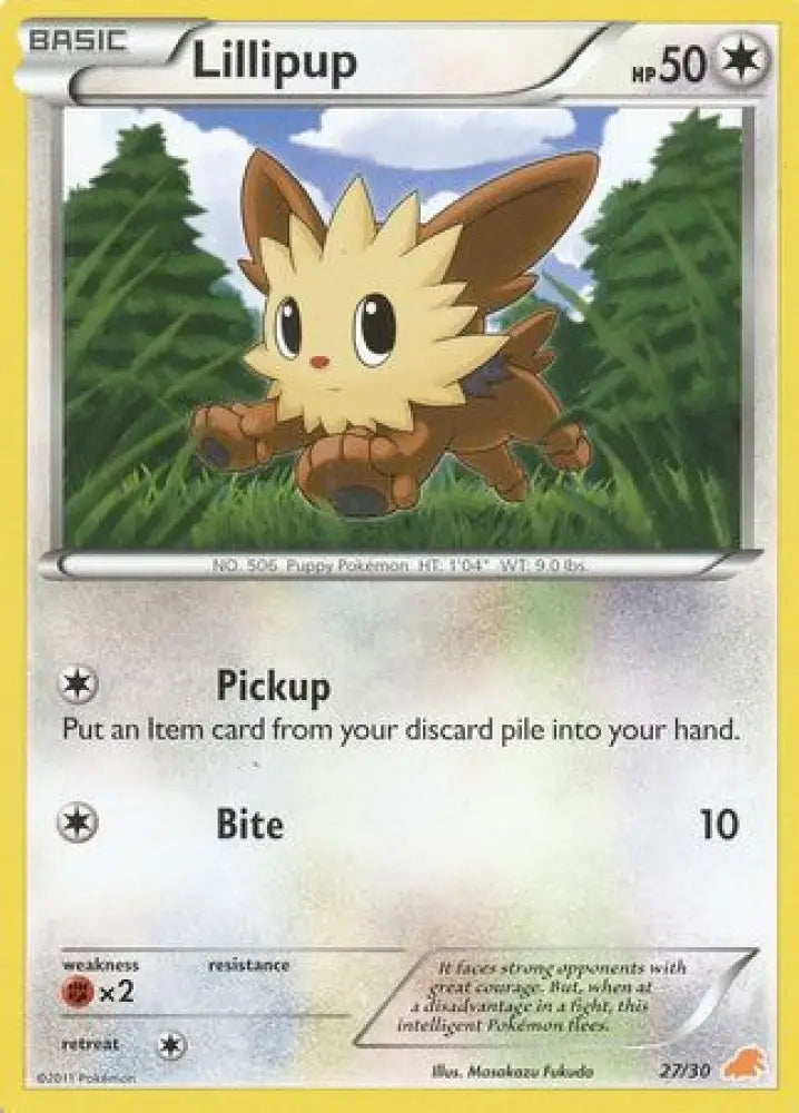 Lillipup (27/30) [Black & White: Trainer Kit - Excadrill] - Pokemon Single