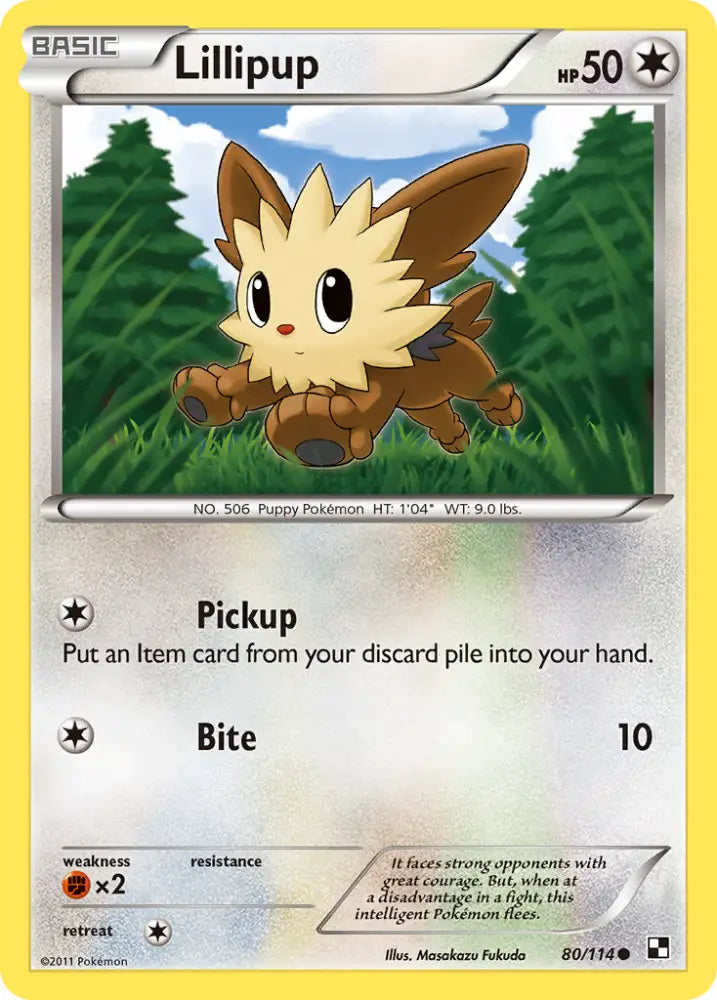 Lillipup (80/114) [Black & White: Base Set] - Pokemon Single