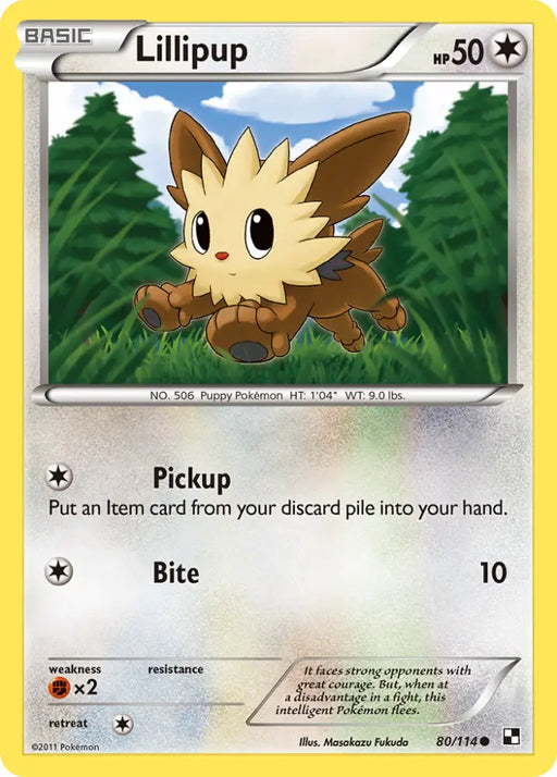 Lillipup (80/114) [Black & White: Base Set] - Pokemon Single
