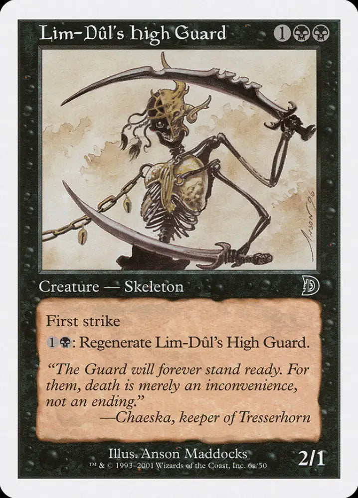 Lim-Dul’s High Guard (Holding Sword) [Deckmasters] - MTG Single