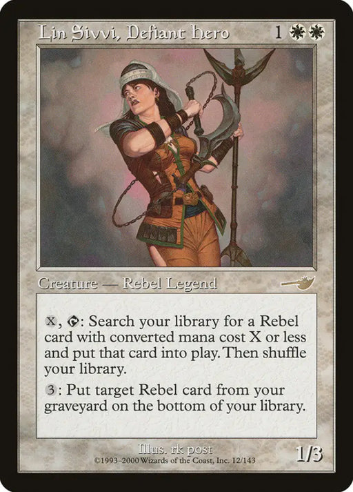 Lin Sivvi Defiant Hero [Nemesis] - MTG Single