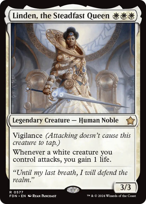 Linden the Steadfast Queen [Foundations] - MTG Single