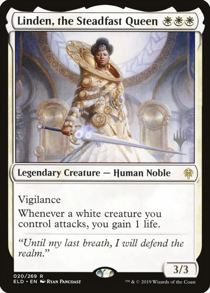 Linden the Steadfast Queen (Promo Pack) [Throne of Eldraine Promos] - MTG Single