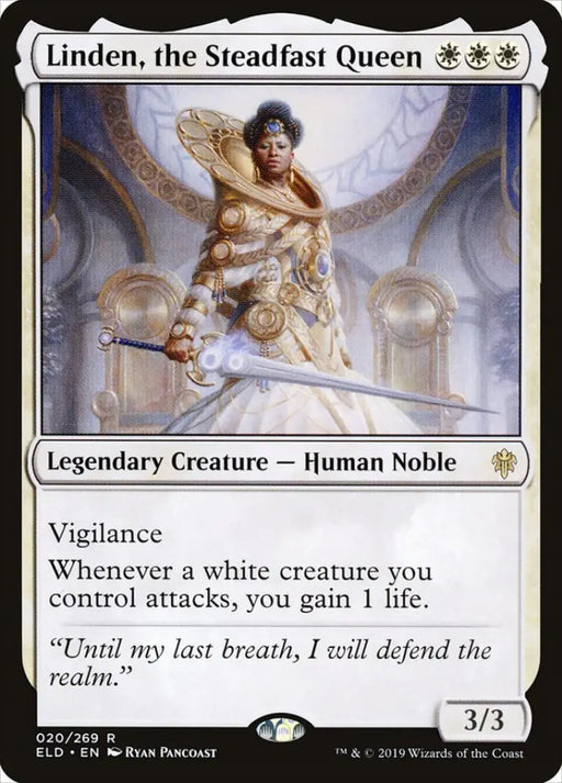 Linden the Steadfast Queen [Throne of Eldraine] - MTG Single