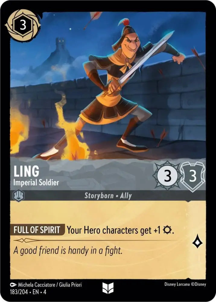 Ling - Imperial Soldier (183/204) [Ursula’s Return] - Lorcana Single