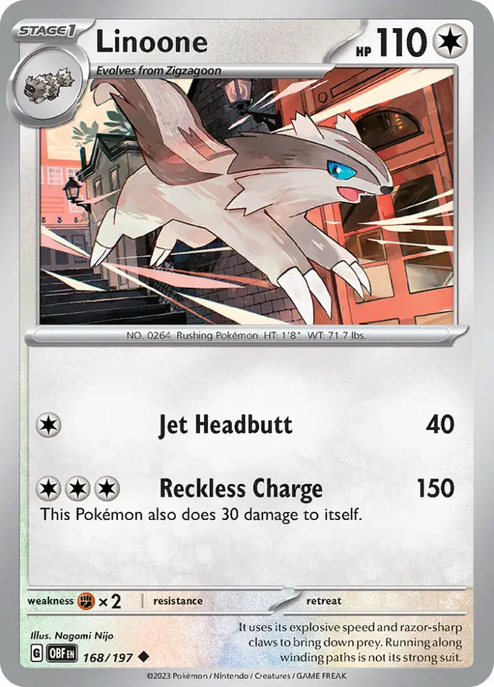 Linoone (168/197) [Scarlet & Violet: Obsidian Flames] - Pokemon Single