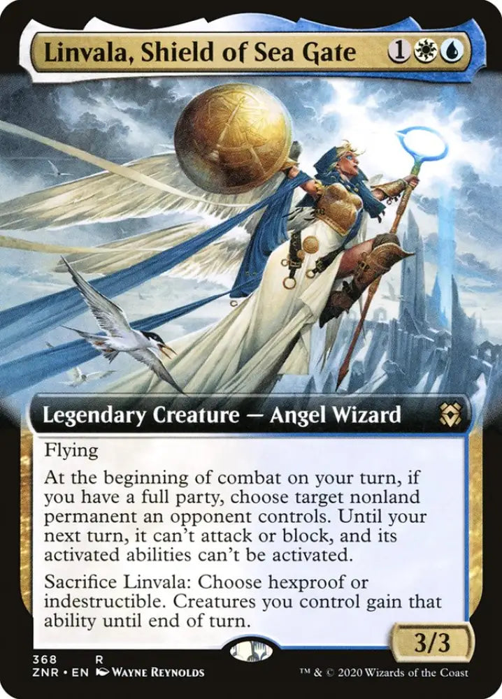 Linvala Shield of Sea Gate (Extended Art) [Zendikar Rising] - MTG Single