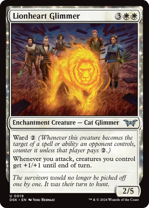 Lionheart Glimmer [Duskmourn: House of Horror] - MTG Single