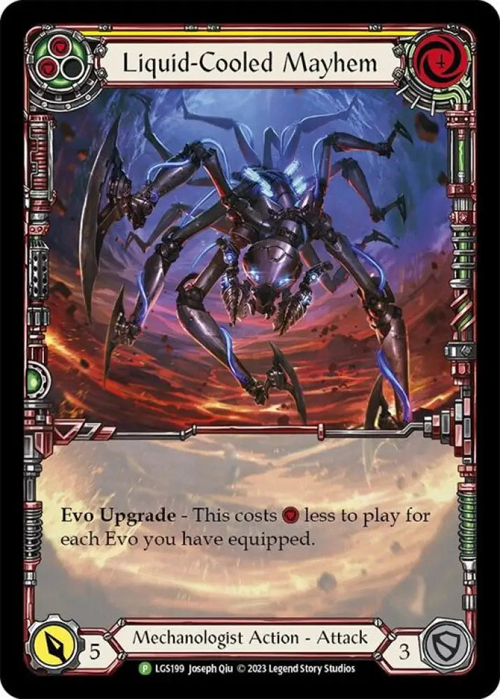 Liquid-Cooled Mayhem (Yellow) [LGS199] (Promo) Rainbow Foil - Flesh And Blood Single