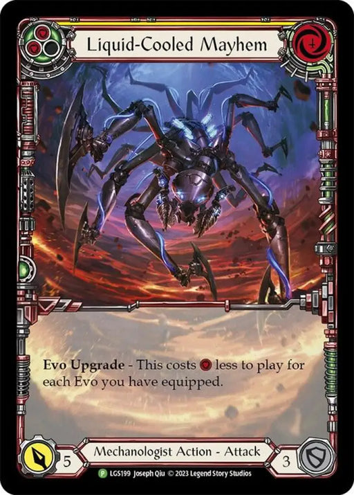 Liquid-Cooled Mayhem (Yellow) [LGS199] (Promo) Rainbow Foil - Flesh And Blood Single