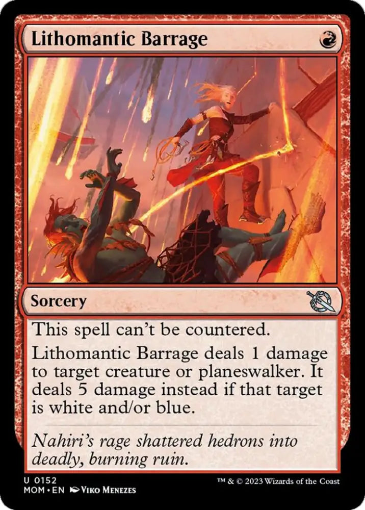 Lithomantic Barrage [March of the Machine] - MTG Single
