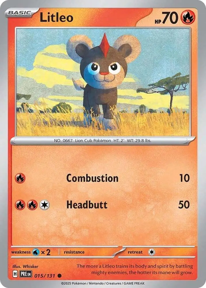 Litleo (015/131) [Scarlet & Violet: Prismatic Evolutions] - Pokemon Single
