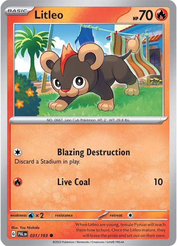 Litleo (031/193) [Scarlet & Violet: Paldea Evolved] - Pokemon Single