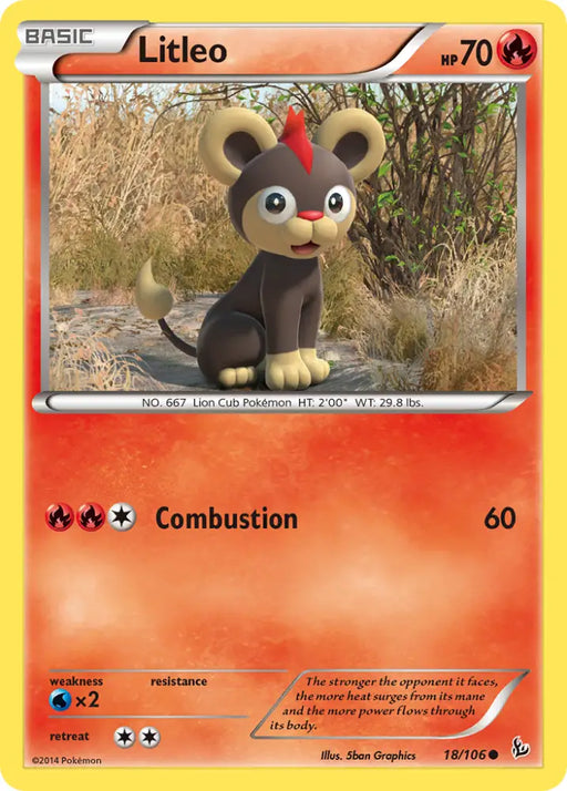 Litleo (18/106) [XY: Flashfire] - Pokemon Single