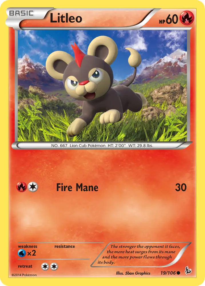 Litleo (19/106) [XY: Flashfire] - Pokemon Single
