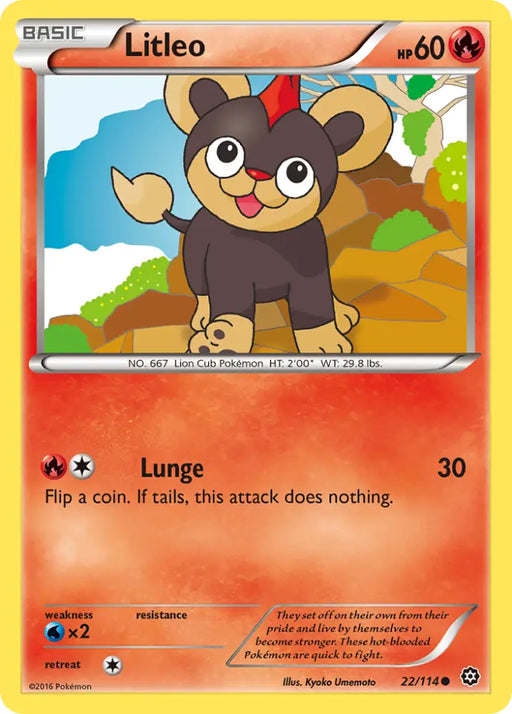 Litleo (22/114) [XY: Steam Siege] - Pokemon Single